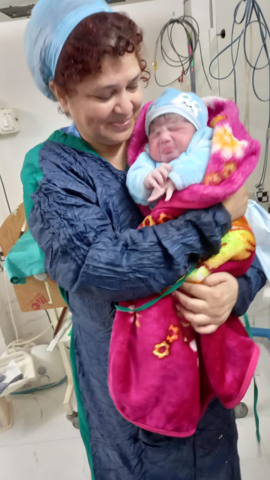 New mother with surrogate baby